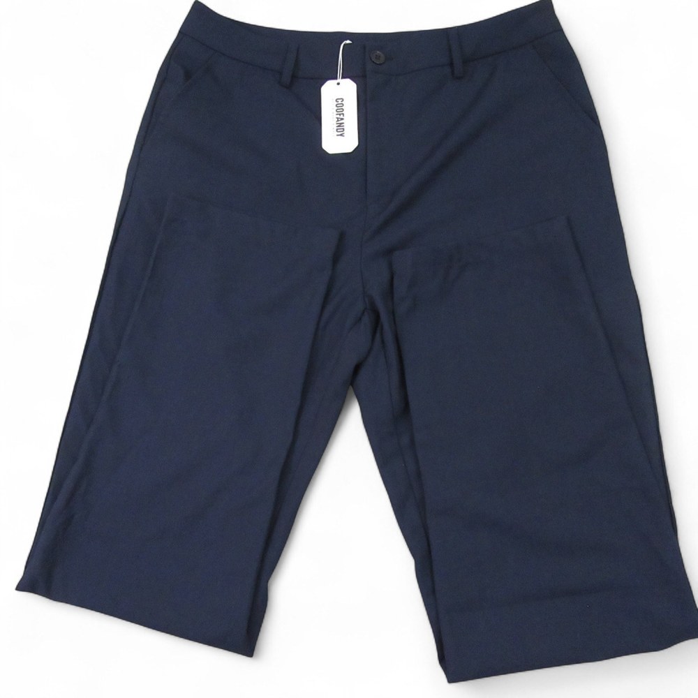 NWT‎ COOFANDY Mens Chino Pants 34 x 32 Navy Blue Polyester